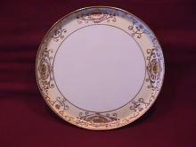 Noritake China-Nippon-(White & Gold)=(Rare) Round Bon Bon Tray