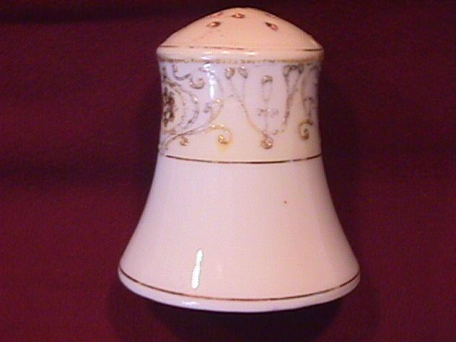 Noritake China-Nippon-(White & Gold) Salt or Pepper Style #4