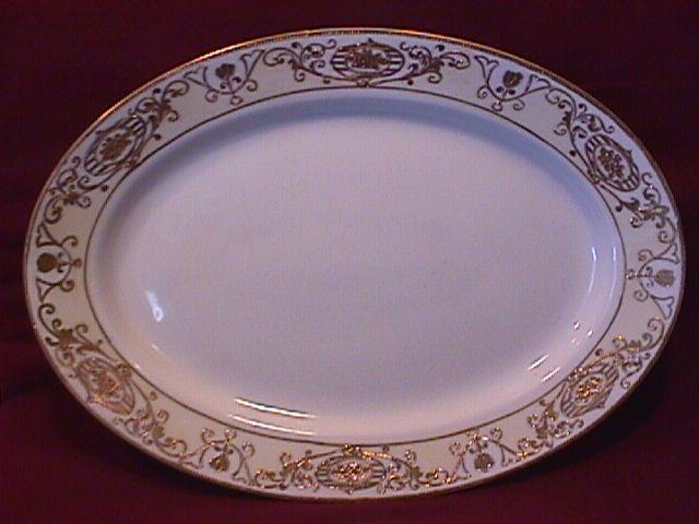 Noritake China-Nippon-(White & Gold) Roast Platter