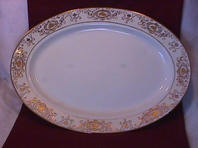 Noritake China-Nippon-(White & Gold) Turkey Platter