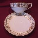 Noritake China-Nippon-(White & Gold) Cup & Saucer Style #2