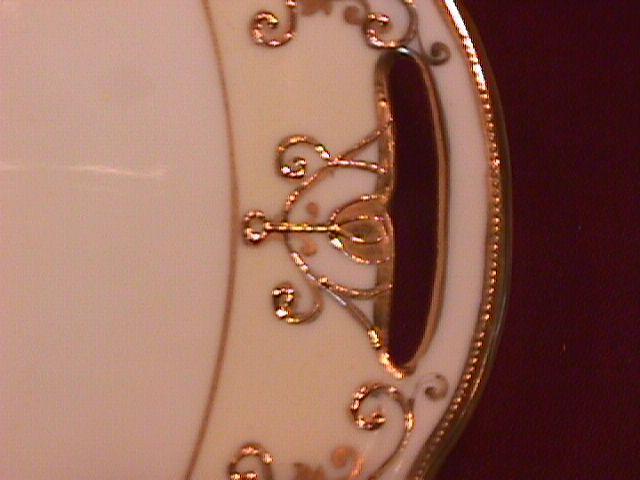 Noritake China (White & Gold) Handled Cake Plate