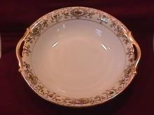 Noritake China-Nippon- (White & Gold) Round Vegetable