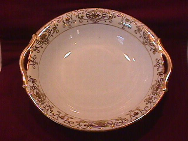 Noritake China-Nippon- (White & Gold) Round Vegetable