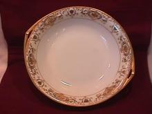 Noritake China-Nippon- (White & Gold) Round Vegetable