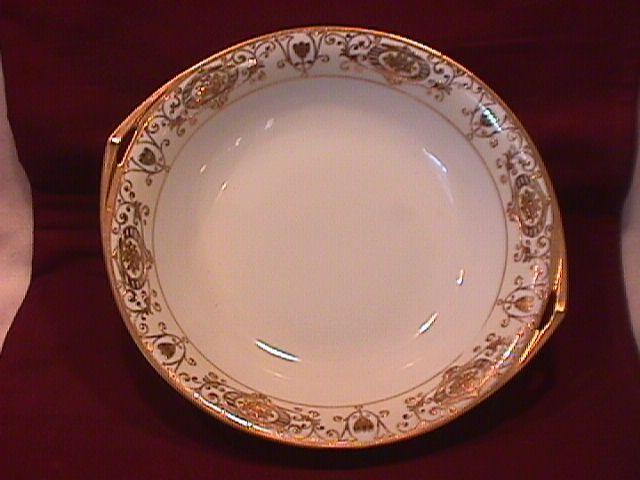 Noritake China-Nippon- (White & Gold) Round Vegetable