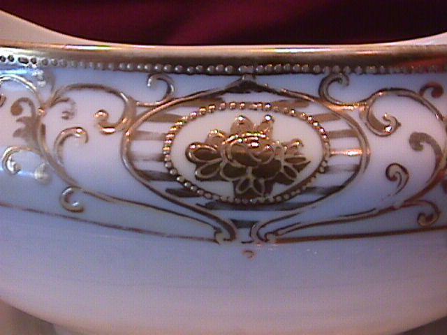 Noritake China-Nippon- (White & Gold) Round Vegetable