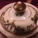 Noritake China-Nippon- (White & Gold) Mustard Jar-Bell Shape