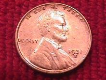 Lincoln Copper Penny 1931-S Mint State #60