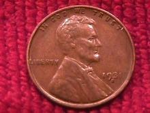 Lincoln Copper Penny 1931-S Almost Uncirculated #50