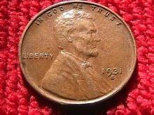 LINCOLN COPPER CENT 1931 S Almost Uncirculated #50