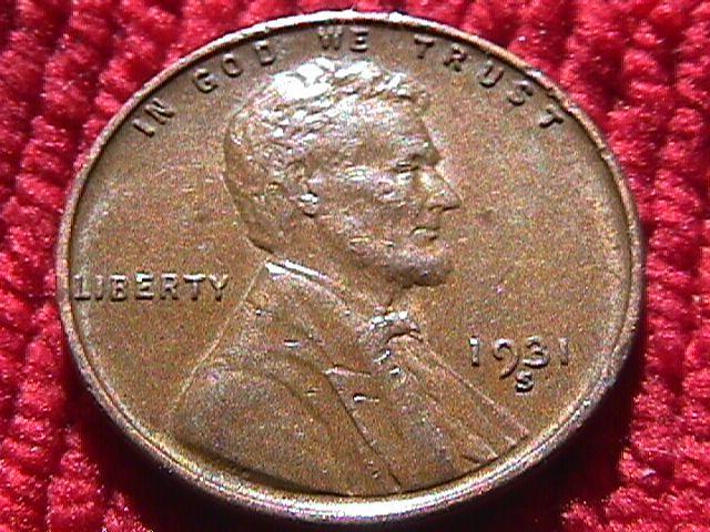 LINCOLN COPPER CENT 1931 S Extremely Fine + Condition