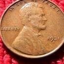 LINCOLN COPPER CENT 1931-S Fine + Condition