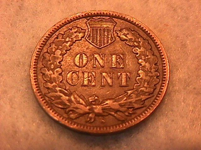 INDIAN HEAD Copper ONE CENT 1908-S Fine Condition