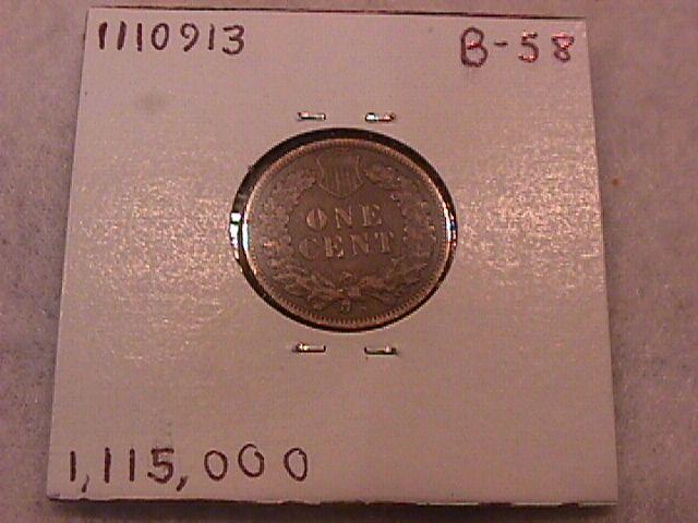 INDIAN HEAD Copper ONE CENT 1908-S Fine Condition