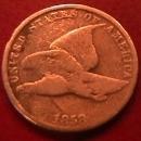 FLYING EAGLE Copper ONE CENT 1858 LARGE LETTERS VERY GOOD CONDITION