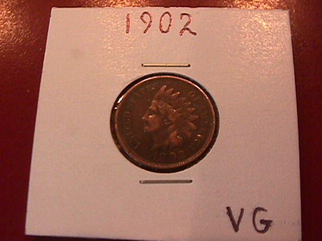 INDIAN HEAD Copper ONE CENT 1902 VERY GOOD CONDITION