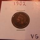 INDIAN HEAD Copper ONE CENT 1902 VERY GOOD CONDITION