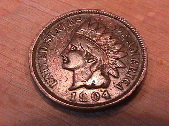 INDIAN HEAD Copper ONE CENT 1904 VERY GOOD CONDITION