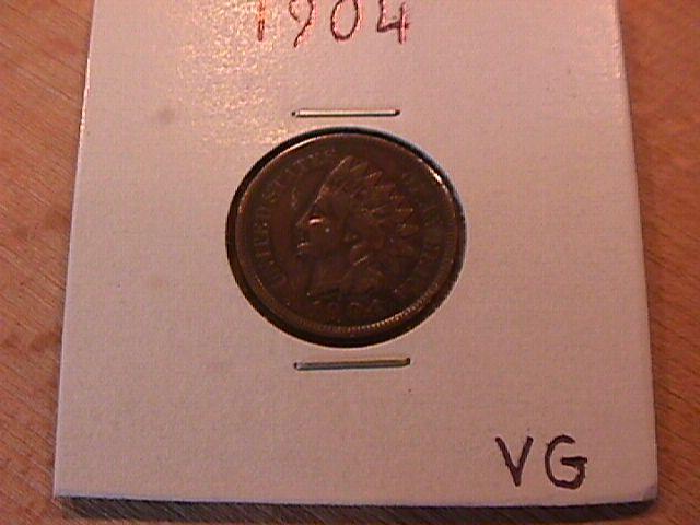 INDIAN HEAD Copper ONE CENT 1904 VERY GOOD CONDITION