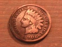 INDIAN HEAD Copper ONE CENT 1906 GOOD CONDITION