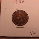 INDIAN HEAD Copper ONE CENT 1906 VERY FINE CONDITION