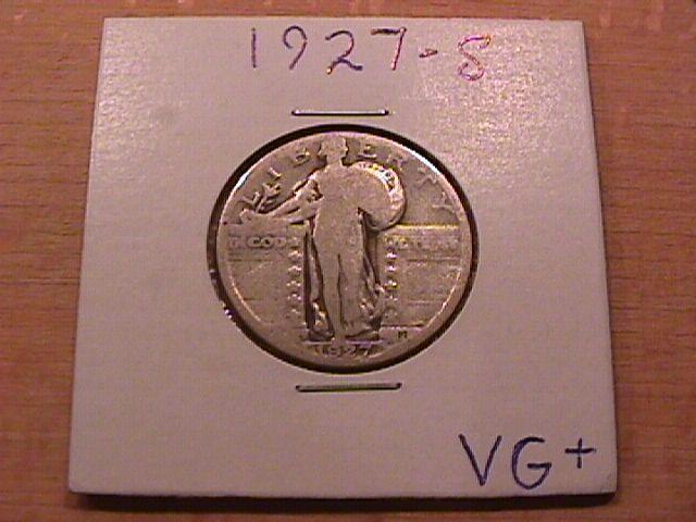 Standing Liberty Silver Quarter 1927-S Very Good Plus Condition