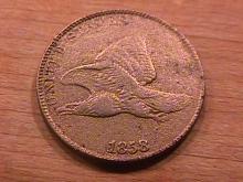 Flying Eagle One Cent 1858- Large Letters- Good Condition
