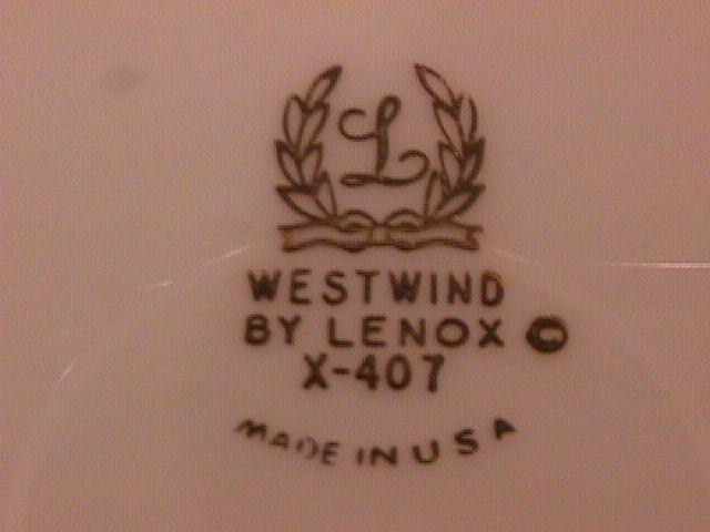 Lenox China (Westwind) #X-407 Dinner Plate