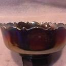Fenton Carnival Glass (Grape & Cable) Nut Bowl-Blue