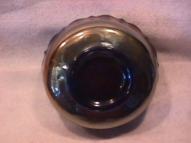 Fenton Carnival Glass (Grape & Cable) Nut Bowl-Blue