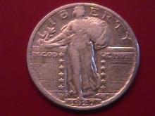 Standing Liberty Silver Quarter 1927-S Very Fine Condition