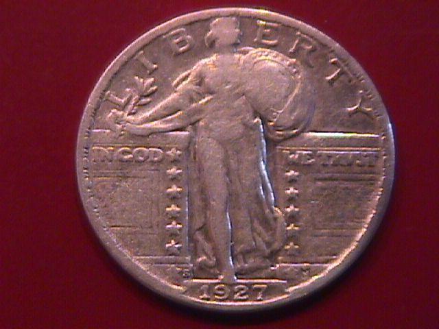 Standing Liberty Silver Quarter 1927-S Very Fine Condition