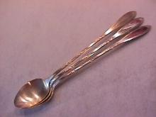 International/New England Silverplate (Rosemary) 1919=3-Iced Tea Spoons