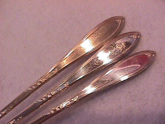 International/New England Silverplate (Rosemary) 1919=3-Iced Tea Spoons