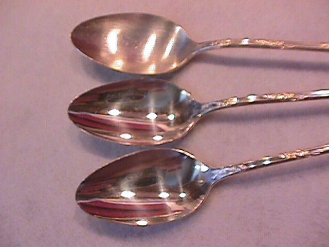 International/New England Silverplate (Rosemary) 1919=3-Iced Tea Spoons