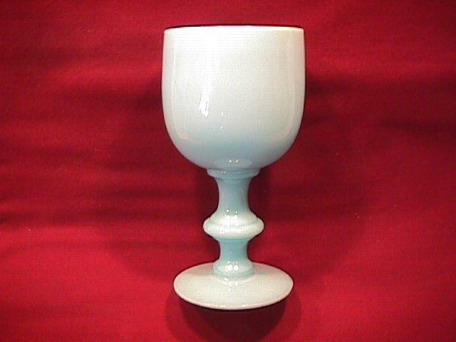 Vallerysthal French Blue Opaline Goblet