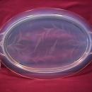 Rare= Fry Oven Glass Platter & Stand
