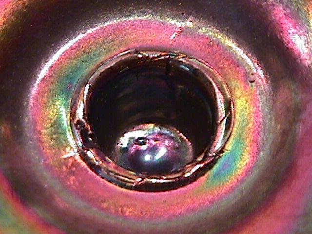 Dugan Carnival Glass (Fishnet Epergne) in Amethyst