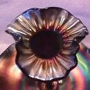 Dugan Carnival Glass (Fishnet Epergne) in Amethyst
