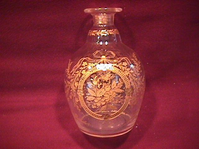 Blown Cut Crystal= Paris Perfume Bottle