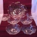 Jeanette Glass Co. Depression (Iris & Herringbone) Crystal Berry Set