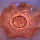Fenton Carnival Glass (Cherry Chain Variant) Bowl-Marigold