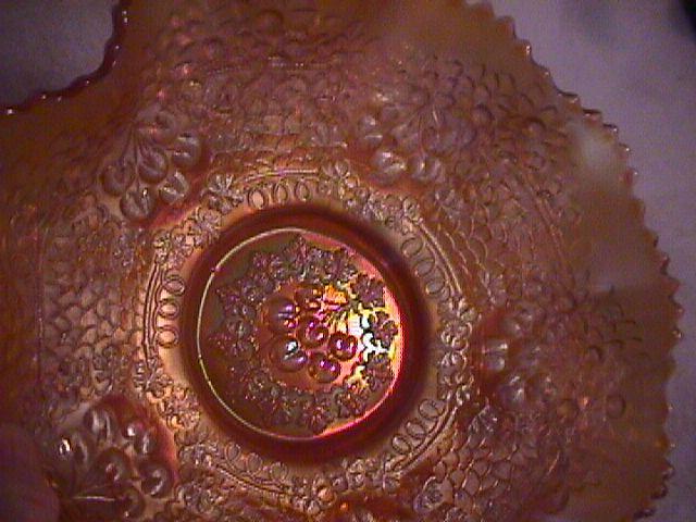 Fenton Carnival Glass (Cherry Chain Variant) Bowl-Marigold