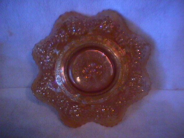 Fenton Carnival Glass (Cherry Chain Variant) Bowl-Marigold