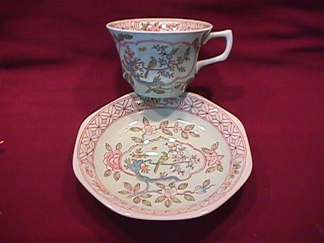 Adams Calyx Ware (Singapore Bird) Cup & Saucer