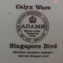 Adams Calyx Ware (Singapore Bird) Cup & Saucer