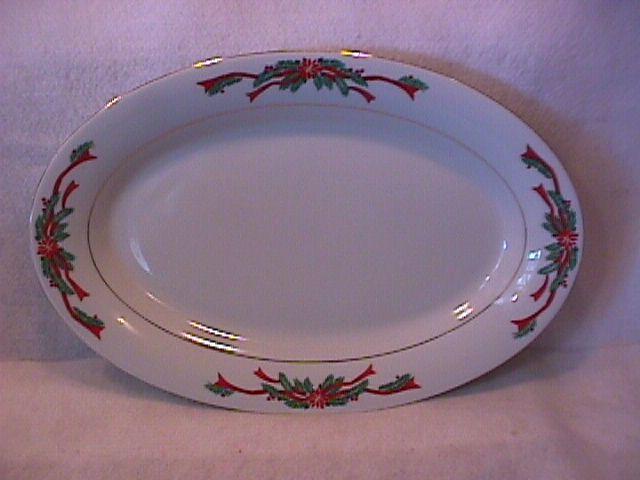 Tienshan/Fairfield Fine China (Poinsettia Ribbon) Platter