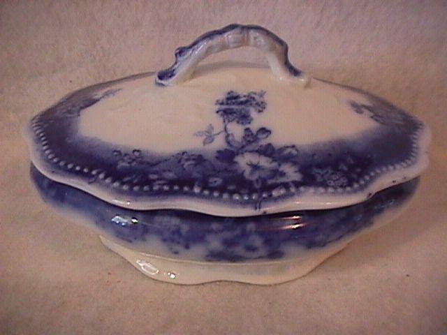 Johnson Brothers Flo-Blue (Clayton) Covered Soap Dish