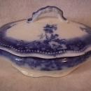 Johnson Brothers Flo-Blue (Clayton) Covered Soap Dish